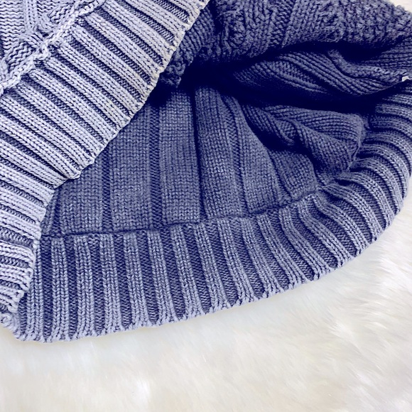 *Nine West* Black Gray Mineral Wash Chunky Turtleneck Cable Knit Sweater, Med. - Picture 5 of 16